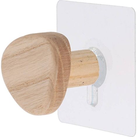 Kleiderhaken aus holz in form eines kieselsteins - natürlich - Tendance (1/2)