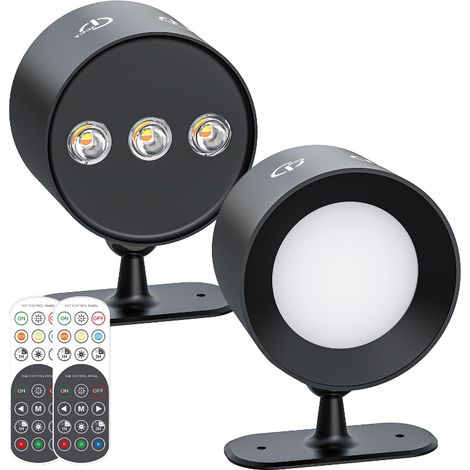 Veilleuse, projecteur télécommandé de 15 mm, LED rechargeable, magnétique, veilleuse d'intérieur pour caves à vin et armoires. (1/3)