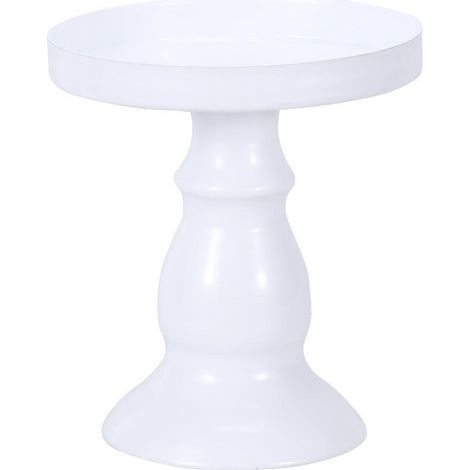 Présentoir à gâteaux de mariage 1 pièce, plateau de présentation en métal pour gâteaux et desserts, idéal pour les fêtes et les anniversaires.-9.00X8.00X8.00CM-White (1/3)