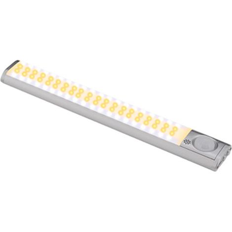 Lampe de placard à 80 LED, détecteur de mouvement, luminosité réglable avec 3 couleurs, rechargeable par USB, sans fil, idéale pour les placards, les cuisines et les couloirs. (1/5)