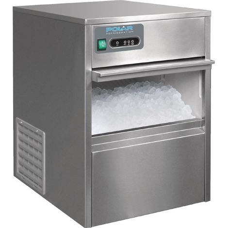 Polar – Machine à glaçons professionnelle sous comptoir 20kg – Acier inoxydable – Système de remplissage automatique – Refroidissement par air