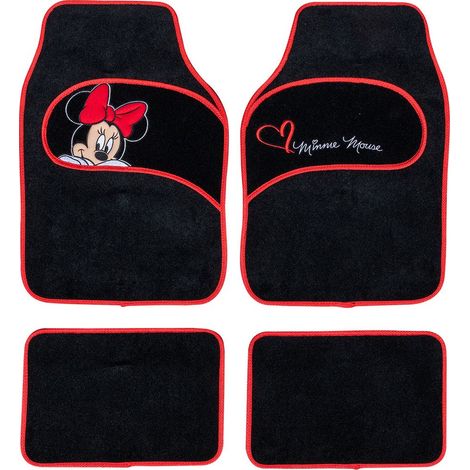Tappetini auto in moquette universali con ricamo Minnie (1/5)