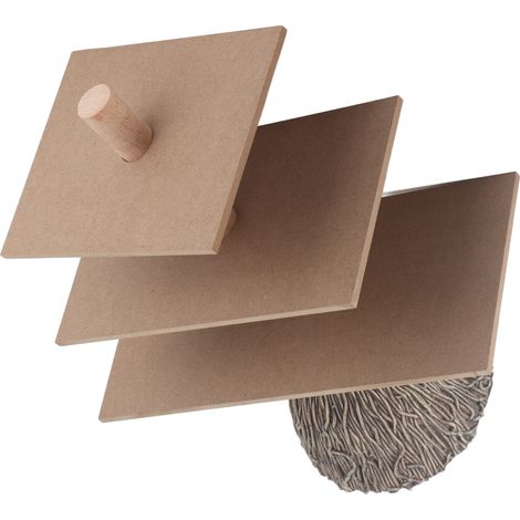 Balai en résine pour Halloween, plateau à cupcakes en bois à 3 étages, style rustique, idéal pour la cuisine, la maison ou une chambre. (1/5)
