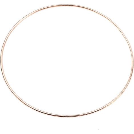Lot de 10 anneaux ronds attrape-rêves simples de 190 mm en fer plaqué, dorés, pour décoration DIY. (1/5)