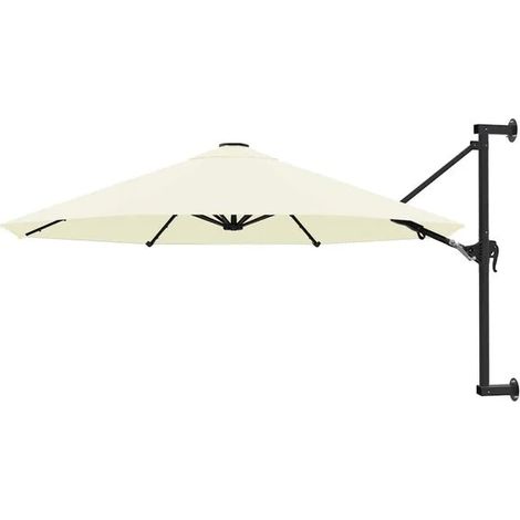 Parasol Mural 300cm Sable Métal - Balcon Terrasse-x (1/5)