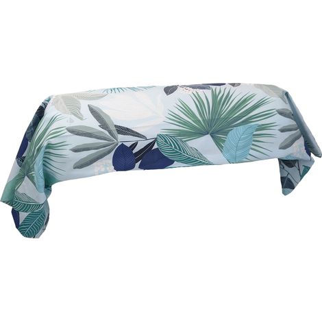 Taie de traversin percale de coton MOOREA PACIFIC bleu cobalt 140x43 cm (1/5)