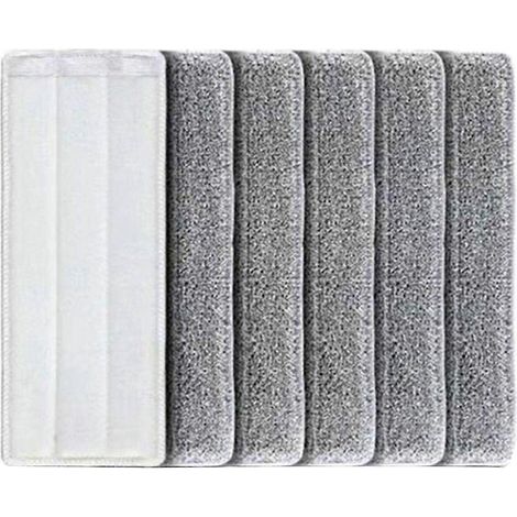 Lot de 6 lingettes de balai en microfibre efficaces pour le nettoyage des sols, carrelages et marbres (1/4)