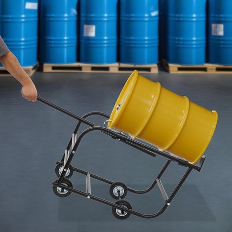 Fassheber 272 kg – Fassklemmer mit Rädern für 208 Liter Fässer, ausziehbarer Griff, beweglicher Fassständer für Werkstatt Garage Lager (1/5)