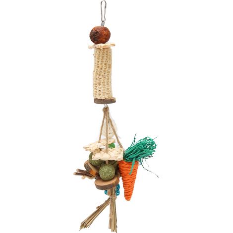 Jouets à mâcher suspendus pour cage à lapins, jouets à mâcher pour le nettoyage des dents des lapins, cochons d'Inde, chinchillas, hamsters et rats (1/5)