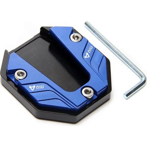 (Bleu) Extension de béquille latérale en alliage d'aluminium pour moto, accessoire moto maxpower (1/4)