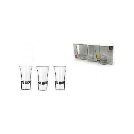 Set 3 Bicchierini In Vetro Shot liquore caffè Grappa Amaro Limoncello 6CL