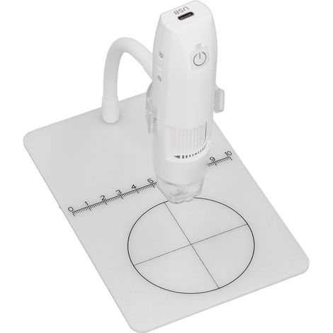 Microscope Numérique, Portable sans Fil USB 1080P HD Grossissement 50X-1000X 2MP Microscope WiFi avec 8 Lumières LED à intensité Variable, pour la Réparation de Circuits Imprimés (White) (1/5)