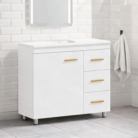 Meuble de salle de bain bianco en mDF truciolare 70 x 30 x 65 cm (1/5)