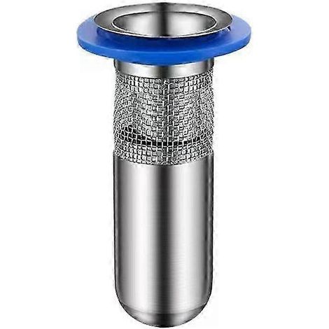 Edelstahl-Rückschlagventil, Rückschlagduschkopf mit herausnehmbarem Filter, reduziert Verstopfungen durch Haare, für Abflüsse mit einem Durchmesser von 34 bis 50 mm. (1/3)