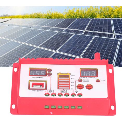 Contrôleur solaire domestique JNJ 12V/24V avec affichage numérique LED et port USB 20A (1/5)