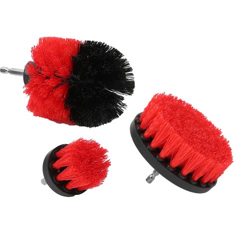 Mehrzweck-Reinigungsbürsten-Set für Bohrmaschinen, Industriereinigungswerkzeug, Rot (1/5)
