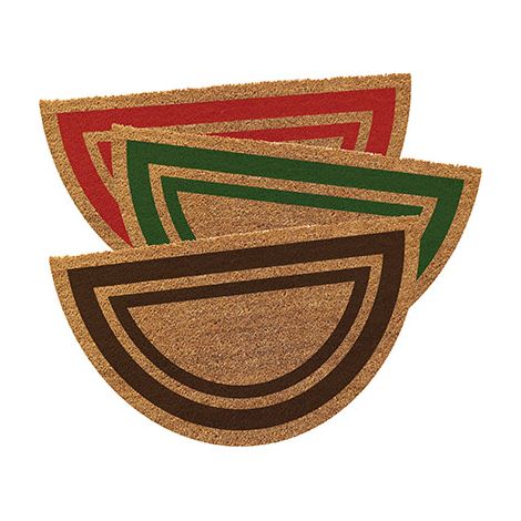 ZERBINO BORDO 14 MEZZALUNA - COCCO + PVC CM 40X70- 2 pezzi