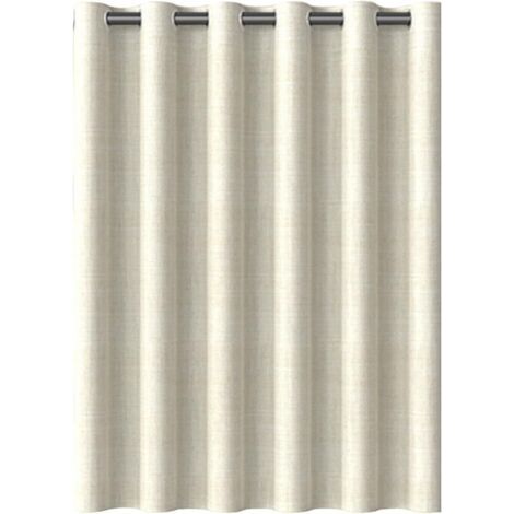 Rideau de chambre à coucher de salon en matériau épaissi imperméable sans perforation installation facile tringle de douche beige