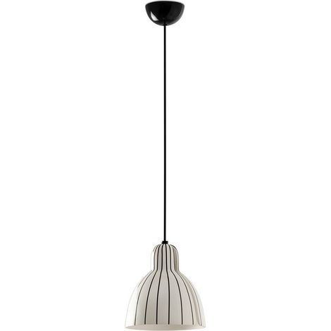 Faro VENICE Lampada da soffitto a cupola da 20 cm in bianco e nero lucido