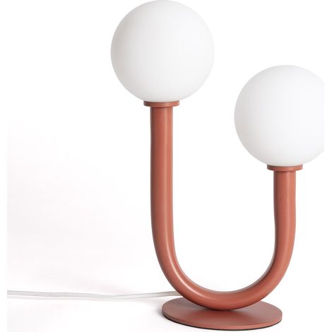 Tischlampe aus Metall und Glas Zeina Terrakotta (1/5)
