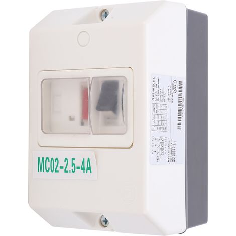 Interrupteur de protection moteur, disjoncteur électrique étanche MC02-2.5-4A 220V/380V (1/5)