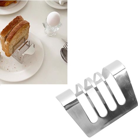Porte-toast en acier inoxydable, couverts originaux style western, trancheuse à pain pour le petit-déjeuner, support de rangement, style 2 (1/5)