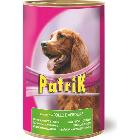 Bocconi per Cani ''Patrik'' Gusto Pollo e Verdure Gr. 1250 12 Pezzi Morando