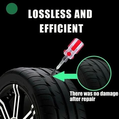 Lot de 20 mèches de réparation pour pneus tubeless, bouchons en caoutchouc autotaraudeurs, voiture, moto et camion (1/4)