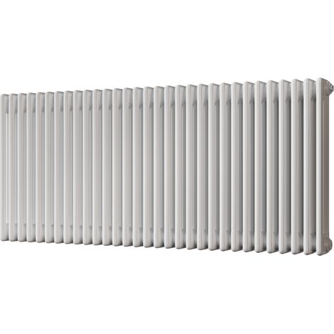 Alpha - White Column Radiator H600mm x W1355mm 3 Column - Feet Included (1/3)