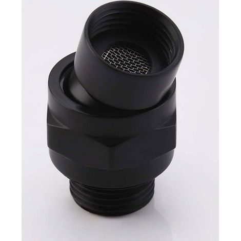 Rotule - Pommeau De Douche - Laiton Massif - Réglable 360° - Universel G 1/2 - Noir Mat - 1 Pièce (1/5)