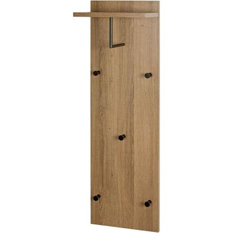 Aménagement Dressing "Miranda" 100cm Chêne Foncé & Noir (1/4)