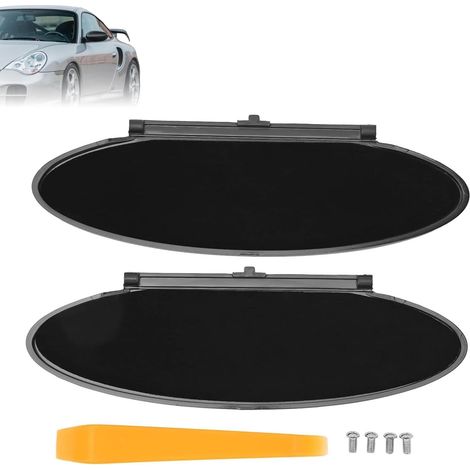 2 Pièces Pare-soleil Miroir Couverture, 99670142102 ABS Pare-soleil Pare-soleil Miroir Couverture Remplacement Pour Boxster Cayman 986 987 (1/5)