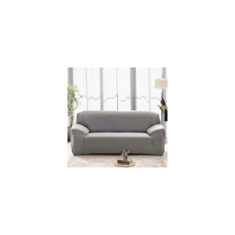 Housse de Canapé Extensible 3 Places,Couverture Extensible Housse Décor,Revêtement de Canapé(Gris clair,3 Places:185-230cm)