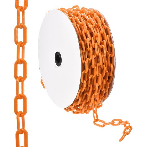 Chaîne barrière plastique 100 pieds Orange (1/5)