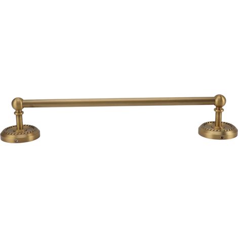 Porte-serviettes en laiton massif, barre simple, style européen, pour salle de bain, porte-serviettes, support mural, design vintage, 40 cm, modèle 801