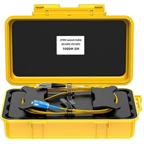 Boîtier de lancement OTDR, câble d'extension de test de fibre optique, éliminateur de point mort, outil de test de câble à fibre optique 1000 m A (1/5)