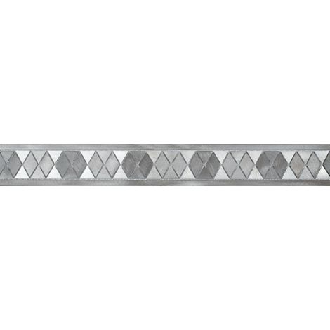 Banyo – Listel hexagone 72mm en aluminium – Dimensions 532 x 72 x 8mm – Vendu à l'unité – Design moderne pour murs intérieurs