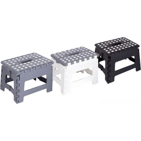 TRADE SHOP - Sgabello Pieghevole Richiudibile Salvaspazio In Plastica Resistente – Compatto Per Casa E Campeggio -