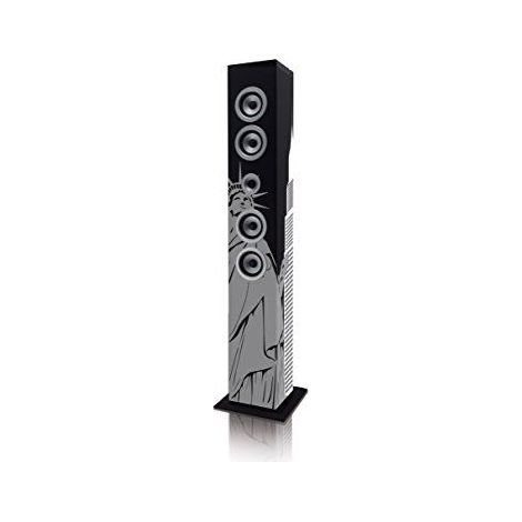 Altavoz de torre bluetooth usbsdaux radio fm pantalla lcd