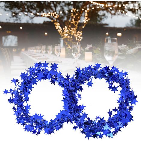 Guirlande Lumineuse Étoiles Bleues 7,5m pour Sapin de Noël, Décoration Fête et Mariage (1/4)
