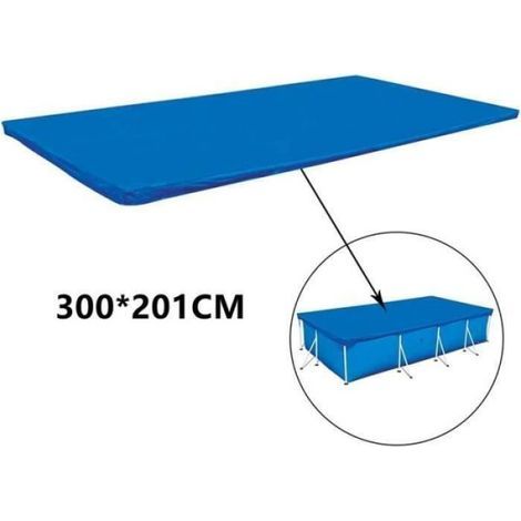 Schwimmbadabdeckung – Staubschutzhülle – 300 x 201 cm – Wasserdicht – Gewebe – Blau (1/5)