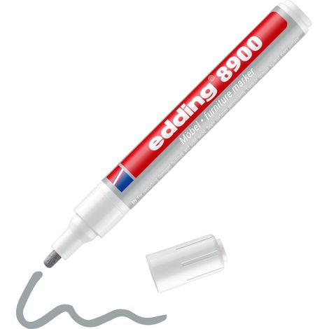 Edding - Marqueur pour meuble E8900 gris - pour retoucher et masquer les rayures sur les placages et bois massifs - 1 pc(s)