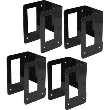 Acier 4 Pièces pré-percé électrostatique Revêtement de Peinture Porte-bûches Antirouille, étagères de Rangement en Bois Refroidissement de Chauffage Extérieur (1/5)