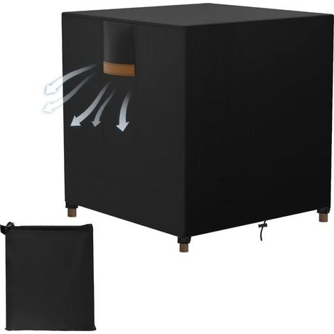 RGE Housse anti-poussière pour meubles Tissu de protection pour meubles Housse de meubles d'extérieur Housse imperméable Chaise de balançoire Housse de meubles de jardin étanche 1 pièce Noir (90x90x90 (1/5)