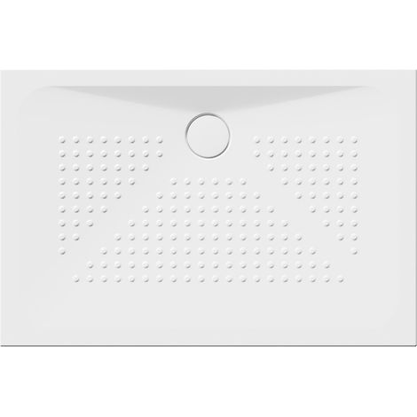 Receveur de douche rectangulaire en céramique 120x80x4cm, blanc ExtraGlaze