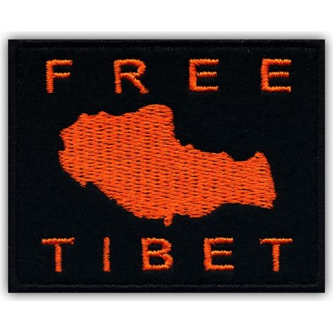 Aufnäher „Flagge des freien Tibet“ – zum Aufnähen – gestickter Aufnäher/Abzeichen/Emblem