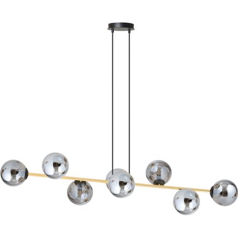 Suspension Emibig Gravity 8xE14 noir doré pour table (1/5)