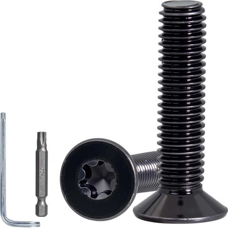 20 Pièces Vis Torx à Tête Fraisée M6×35mm en Acier Inoxydable Noir Zingué Vis Métaux M6 pour Montage de Meubles Réparation Mécanique et Composants Automobiles (1/5)