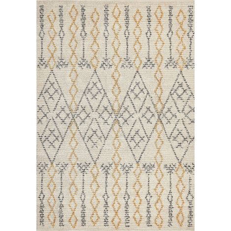 Teppich KADAPA Beige 160 x 230 cm Baumwolle