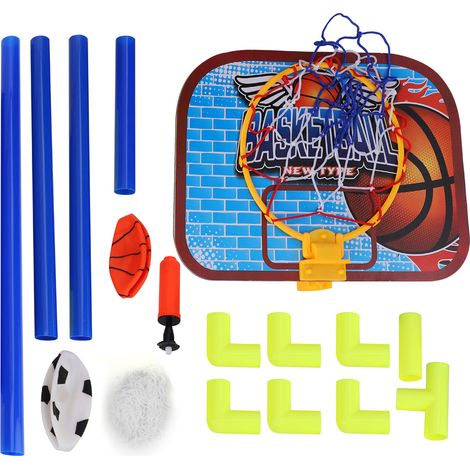 Mini système de basket-ball et d'extérieur, intérieur et extérieur, panneau arrière, Kit de balles de protection, ensemble de jouets pour enfants (1/5)